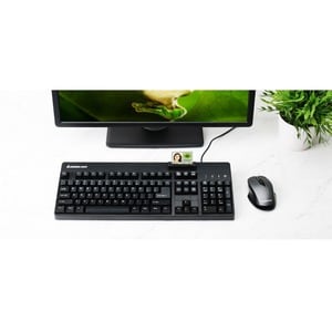 IOGEAR Integrated Keyboard/CAC Reader - Cable Connectivity - USB 2.0 Type A Interface - 104 Key(s) - Desktop Computer, Not