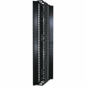 APC by Schneider Electric Cable Organizer - Black - 1 Pack Pack - Cable Manager - 1U Rack Height