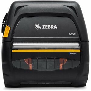 Zebra DT Printer ZQ521, media width 4.45''/113mm; English/Latin fonts, Bluetooth 4.X, stnd battery, US/Canada certs - 39" 