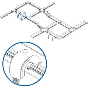 Eaton Tripp Lite Series Toolless Movable Waterfall Adapter Kit with 36 in. Pipe for Fiber Routing System, 130 mm - Yellow 