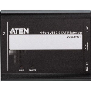 ATEN 4-port USB 2.0 CAT 5 Extender (100m) - 3.94" Range - 2 x Network (RJ-45) - 7 x USB - Twisted Pair - Category 5 - Rack