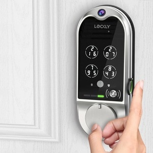 Lockly Vision Smart Lock + Video Doorbell - Touchscreen - Bluetooth - Satin Nickel