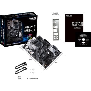 Schede madri desktop Asus Prime B550-PLUS - AMD B550 Chipset - Socket AM4 - ATX - 128 GB DDR4 SDRAM RAM massima - DIMM, UD
