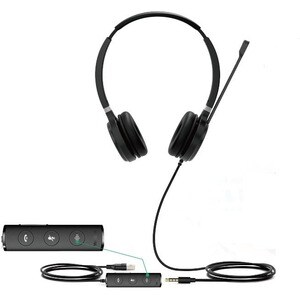 Yealink UH36 Kabel Kopfbügel Stereo Headset - Schwarz/Silber - Binaural - Ohraufliegend - 20 Hz bis 20 kHz Frequenzgang - 