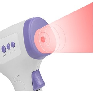 Adesso Non-Contact Infrared Forehead Thermometer - 89.6°F (32°C) to 108.5°F (42.5°C) - Auto-off, Non-contact, Infrared, Li