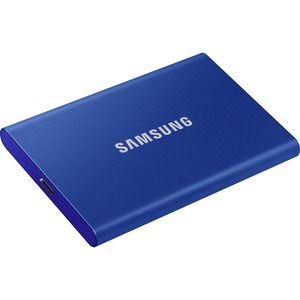 Samsung T7 MU-PC1T0H/WW 1 TB Portable Solid State Drive - External - PCI Express NVMe - Indigo Blue - Gaming Console, Desk