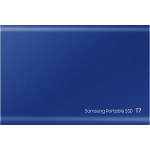 Samsung T7 MU-PC2T0H/WW 2 TB Portable Solid State Drive - External - PCI Express NVMe - Indigo Blue - Gaming Console, Desk