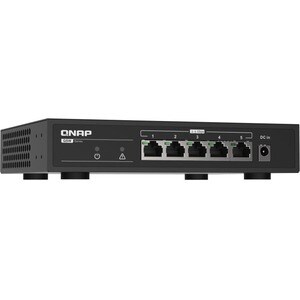 QNAP QSW-1105-5T 5 Ports Ethernet Switch - 2 Layer Supported - 12 W Power Consumption - Twisted Pair - Desktop
