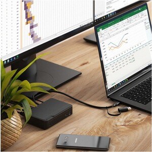 Universal Dock dual Display docking station HD monitors USB-C and USB-A devices 85W Power Delivery PD