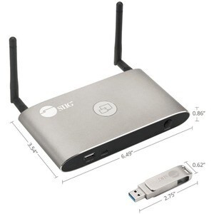 4K Dual View Wireless Media Presentation Switch Gateway - For Meetings & Boardroom Presentation - Supports Whiteboard & An