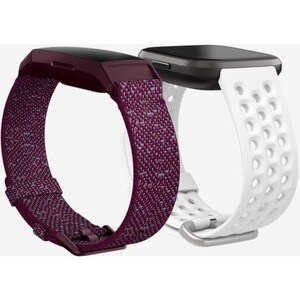 Fitbit Adjustable Smartwatch Band - Large (L) - Rosewood - Woven, Fabric, REPREVE, Plastic, Aluminium