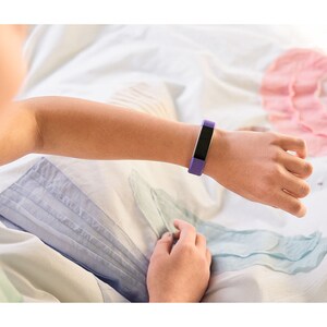 Fitbit Adjustable Sleep/Activity Monitor Wristband - Power Purple - Elastomer, Aluminium