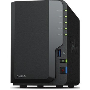 Synology DiskStation DS220+ 2 x Gesamtzahl Einschübe SAN/NAS-Speichersystem - Intel Celeron Dual-Core 2 GHz - 2 GB RAM - D