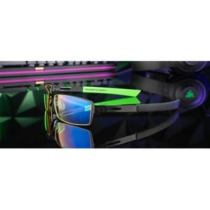 GUNNAR Gaming Glasses for Kids (age 12+) - MOBA Razer Edition - Onyx Frame/Amber Lens - Children