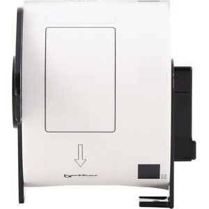 Brother DK Address Label - 2 2/5" Width x 3 29/32" Length - Rectangle - Thermal - Paper - 300 / Roll - 24 / Pack