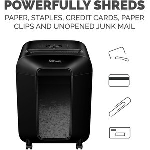 Fellowes LX85 Cross-cut Shredder - Non-continuous Shredder - Cross Cut - 12 Per Pass - for shredding Staples, Paper, Paper