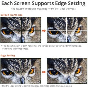 SIIG 3x3 4K Video Wall Processor with USB-C / DP / VGA / HDMI Input with EDID Management - Multi-level Cascading - Support