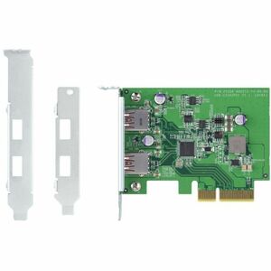 Adattatore USB QNAP QXP-10G2U3A - PCI Express 2.0 x2 - Scheda di inserimento - Supporto UASP - 2 Total USB Port(s) - PC