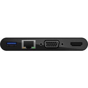 Belkin USB-C Multiport Adapter, USB-C to HDMI - USB A 3.0 - VGA - Ethernet, up 4k Resolution - for Notebook/Tablet PC - US