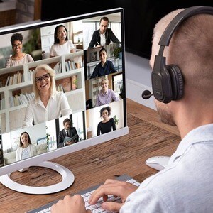 Aluratek Bluetooth Wireless Headset with Noise Cancelling Boom Microphone - Mono - Wireless - Bluetooth - 33 ft - 200 Hz -