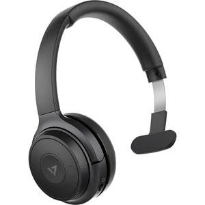 V7 H605M Wireless On-ear, Over-the-head Mono Headset - Black, Grey - Microsoft Teams Certification - Monaural - Supra-aura