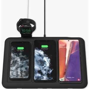 mophie 4-in-1 wireless charging pad designed to charge up to 4 devices - for Apple iPhone, AirPods & Watch, Samsung Galaxy