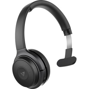 V7 H605M Wireless On-ear, Over-the-head Mono Headset - Black, Grey - V7 HB605M Bluetooth Wireless Mono Headset - Mono - Wi