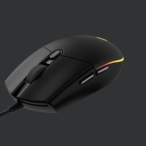 Logitech G203 Gaming Mouse - Cable - Black - USB - 8000 dpi - 6 Button(s) - 1