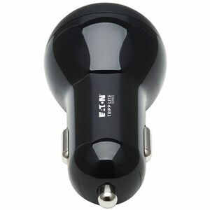 Eaton Tripp Lite Series Dual-Port USB-C Car Charger with 45W PD Charging - USB-C (27W), USB-C (18W), Black - 12 V DC Input