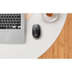 Logitech M190 Tamańo completo Mouse - USB - Óptico - 3 Botón(es) - Carbón - Inalámbrico - 1000 dpi - Rueda de desplazamien