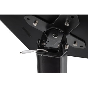 CTA Digital Premium Thin Profile Floor stand with VESA plate and Base (Black) - Floor Stand - Metal, Powder Coated Steel -