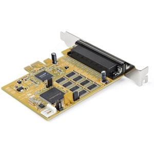 StarTech.com 8-Port PCI Express RS232 Serial Adapter Card, PCIe to DB9 RS232 Controller Card, 16C1050 UART, 15kV ESD, Wind