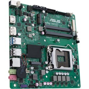 Asus Pro H410T/CSM Desktop Motherboard - Intel H410 Chipset - Socket LGA-1200 - Mini ITX - Pentium Gold, Celeron, Core i5,