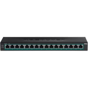 TRENDnet 16-Port Gigabit PoE+ Switch; TPE-TG160H; 123W PoE Power Budget; 32 Gbps Switching Capacity; Desktop Switch; Ether