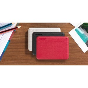 Toshiba Canvio Advance HDTCA40ER3CA 4 TB Portable Hard Drive - 2.5" External - Red - USB 3.2 (Gen 1) - 2 Year Warranty