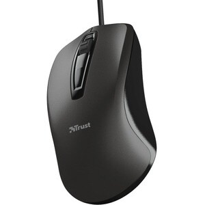 Trust Carve Maus - USB Typ-A - Optisch - 3 Taste(n) - Schwarz - Kabel - 1200 dpi Auflösung - Scroll-Rad - Symmetrisch