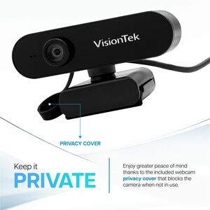 VisionTek VTWC30 Webcam - 1080p - 30 fps - USB 2.0 - 1920 x 1080 Video - CMOS Sensor - Manual Focus - Microphone - Noteboo
