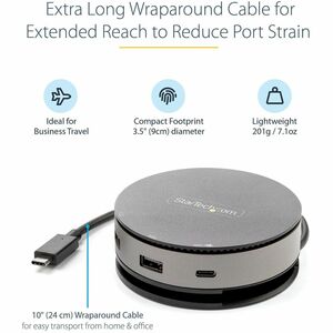 StarTech.com USB-Typ C Docking Station für Tablet-PC, Notebook - 75 W - 3 x USB-Anschlüsse - USB Typ C - Netzwerk (RJ-45) 