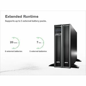 APC Smart-UPS X, Line Interactive, 1000VA, Rack/tower convertible 2U, 120V, 8x 5-15R NEMA, SmartConnect port, Extended run