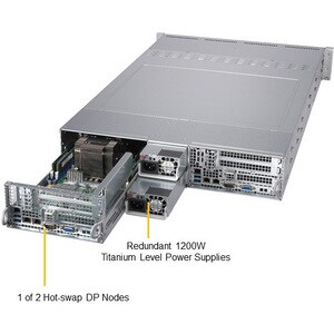 Supermicro SuperServer 6029TR-DTR - 2U 可机架安装 - P LGA-3647插座 - 2 x 处理器支持 - Intel C621 芯片 - 1 TB DDR4 SDRAM DDR4-2666/PC4-21