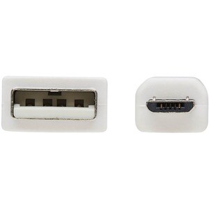 Eaton Tripp Lite Series Safe-IT USB 2.0 A to Micro-B Antibacterial Cable (M/M), White, 3 ft. (0.91 m) - 3 ft Micro-USB/USB