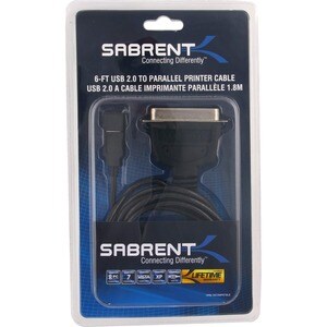 Sabrent USB to Parallel IEEE 1284 Printer Cable Adapter (CB-CN36) - 6 ft Parallel/USB Data Transfer Cable for Printer, Cel