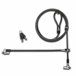 Kensington MicroSaver Cable Lock - 2.44 m Cable - Keyed Lock - Black, Silver - Carbon Steel - For Notebook, Tablet