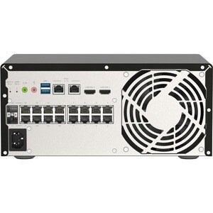 QNAP QGD QGD-3014-16PT 18 Ports Manageable Ethernet Switch - 2 Layer Supported - Modular - 2 SFP Slots - 250 W Power Consu