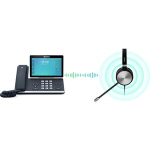 Yealink UH36 Dual Teams Kabel Kopfbügel Stereo Headset - Schwarz/Silber - Binaural - 20 Hz bis 20 kHz Frequenzgang - Geräu