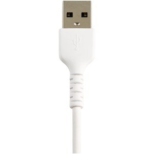 StarTech.com 12inch/30cm Durable White USB-A to Lightning Cable, Rugged Heavy Duty Charging/Sync Cable for Apple iPhone/iP