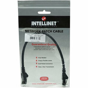 Network Patch Cable, Cat6, 0.5m, Black, CCA, U/UTP, PVC, RJ45, Gold Plated Contacts, Snagless, Booted, Lifetime Warranty, 