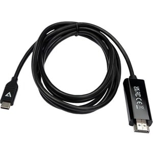 V7 V7UCHDMI-2M 2.01 m HDMI/USB-C A/V Cable - Cable for Audio/Video Device, Desktop Computer, Notebook, Tablet, Mobile Devi