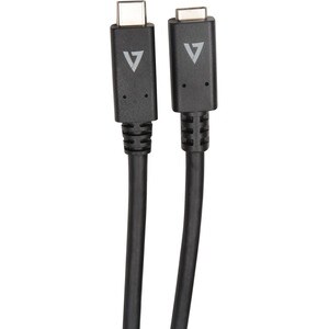 Cavo per trasferimento dati V7 V7UC3EXT-2M - 2,01 m USB-C - 5 Gbit/s - Prolunga - Schermato - 30 AWG - Nero
