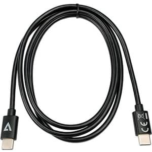 V7 V7USB2C-1M 1.01 m USB-C Data Transfer Cable - V7 1M 3.3ft USB C to USB C Charging 3A Cable Black USB-C Male to C Male. 